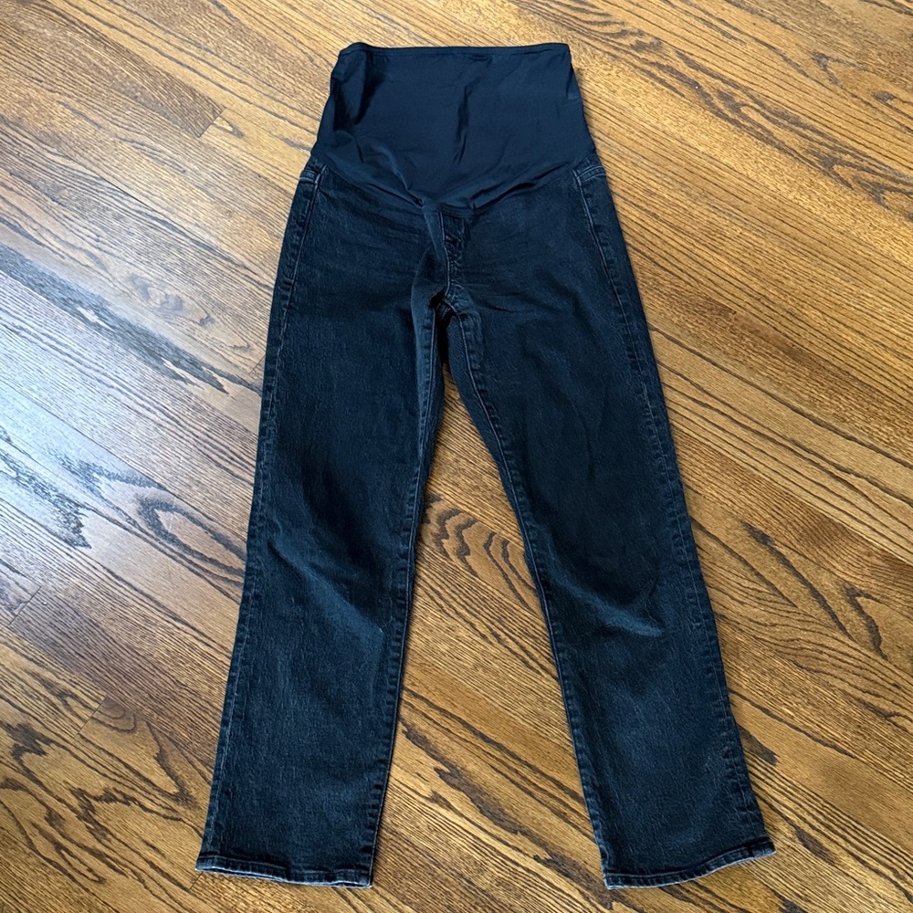 B11 Madewell Women's Maternity 25 High Rise Dark Jeans